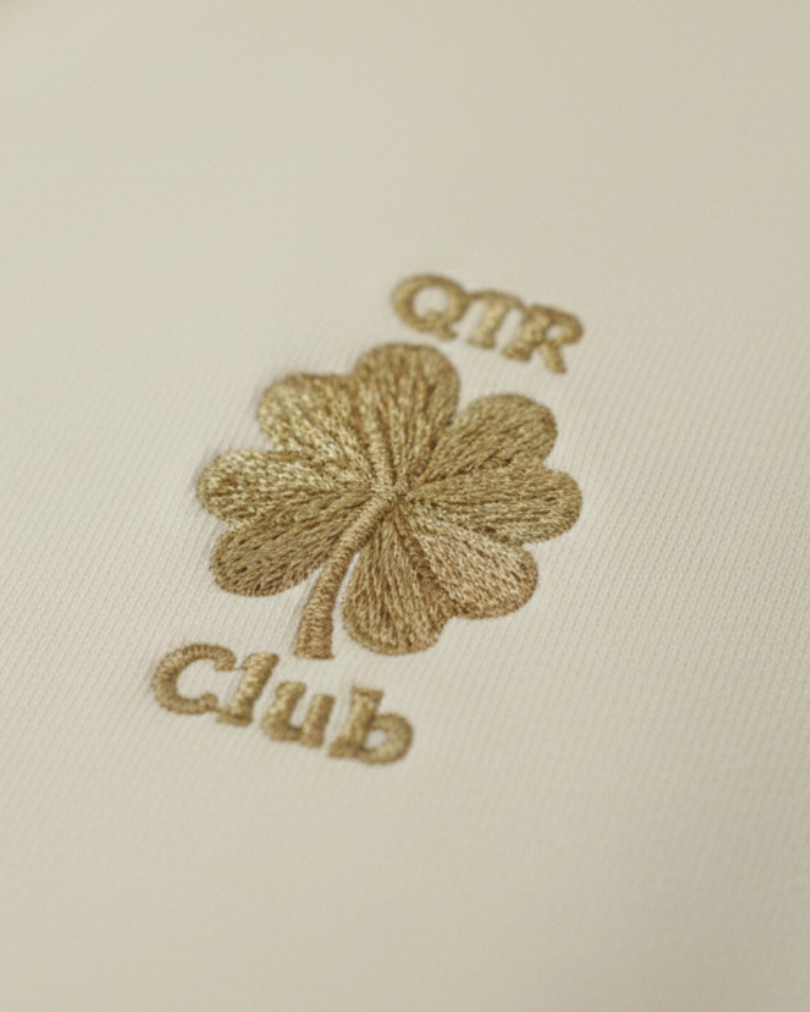 Oatmeal White Classic Quarter Zip | Founders Collection